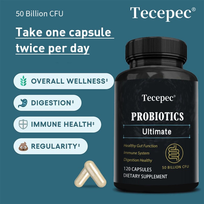 Tecepec Probiotic Capsules Balance Intestinal Flora Gas Pain Energy Boosting
