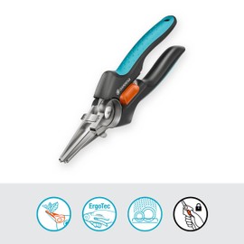 Gardena GripCut 12213-20 Harvesting Shears Made of Stainless Steel with Clever Gripping Function, Cuts Precisely and Holds Cuts Until, 45 mm Blade, with One-Handed Lock