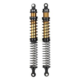 LCX Racing 1/10th RC Crawler Car 2PCS Metal Suspension Shock Absorber Damper for RC Rock RC Crawler RC Truck Car Axial RBX10 Ryft AXI03005 AXI03009, Upgrades Parts Accessories (Black, 146mm)