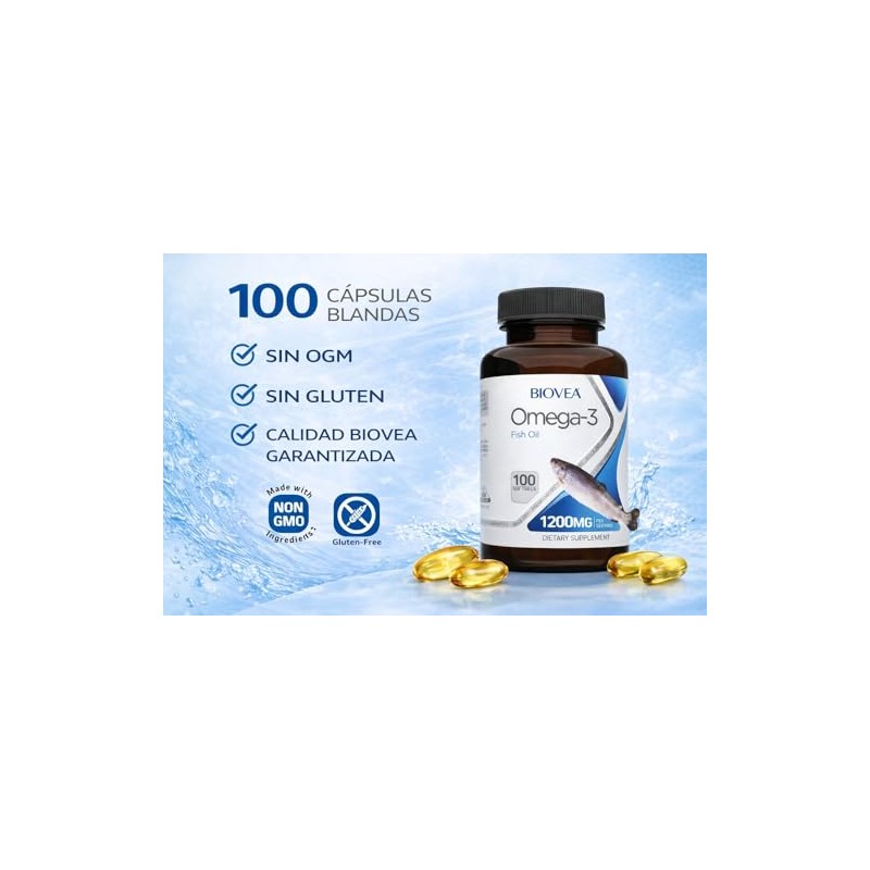 BIOVEA ACEITE DE PESCADO OMEGA-3 1200mg 100 Cápsulas
