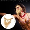 WOFASHPURET Metallic Veil Flapper Head Chain Gypsy Face Veil Face