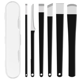 LOPHE 6 Stück Eingewachsene Zehennägel Set, Kit zur Entfernung eingewachsener Zehennägel aus Edelstahl, Edelstahl Maniküre Nagelfeile Pediküre Fußpflege Werkzeuge für Hand Füße