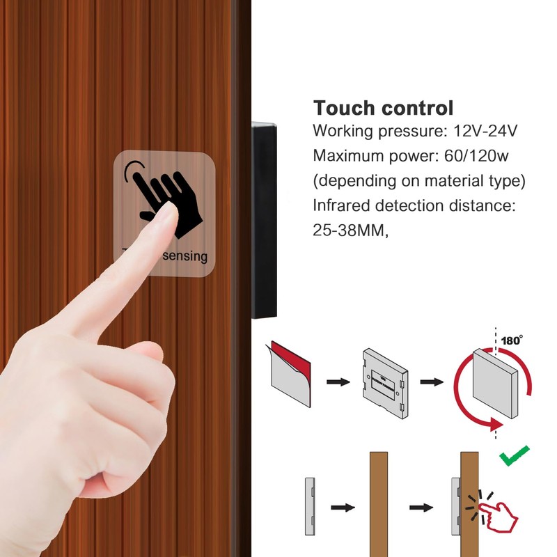 VST Dimmer Light Switch, Concealed Touch Dimmer Switch for Smart