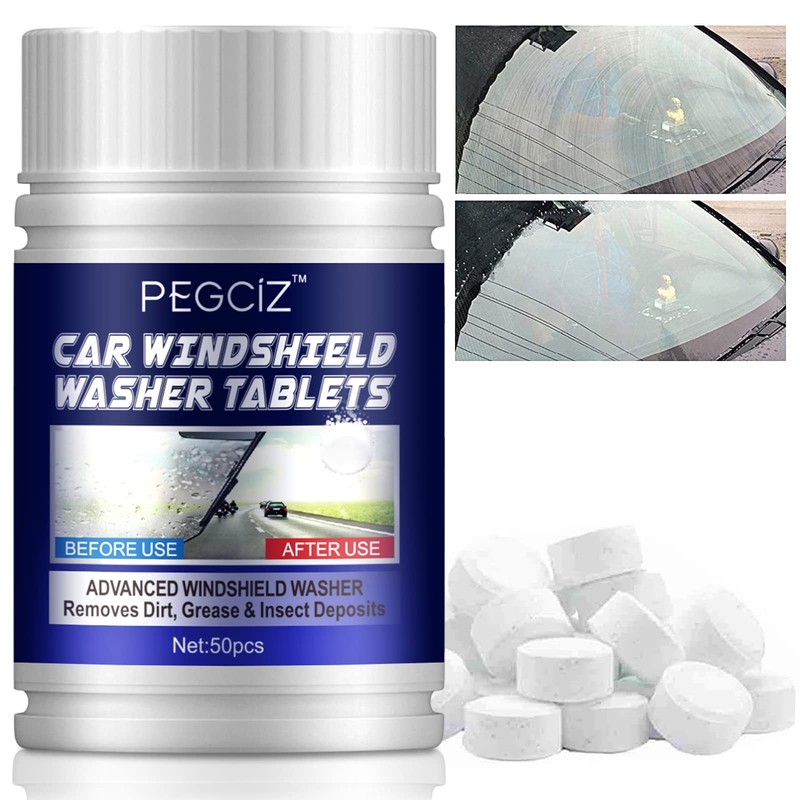 Uocasi Car Windshield Washer Tablets, Effervescent Multi-Functional for Windows, Screen,