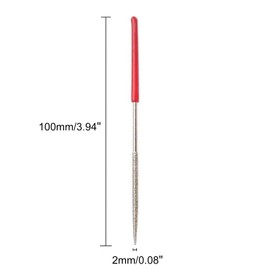 Auniwaig 150 Grit Mini Diamond Needle File 2mm x 100mm Small Round Shape Micro Needle File For Micro Metal Sanding Sanding Jewelers Hobby Wood 5pcs