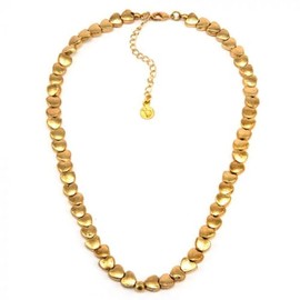 Vestopazzo 100% Recycled Brass Heart Necklace Handmade Craftsmanship DRY2000 Small Brass No Gemstone, Brass, No Gemstone