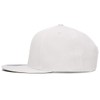 KNW-1471 WHT Plain Classic 5 Panel Snapback Mesh Back Flat