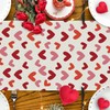 GPGHE Valentines Day Table Runner Love Heart Hello Valentine Decorations