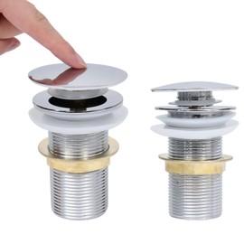 Vopese Ablaufgarnitur ohne Überlauf Chrom 6,4x6,4x9,1 cm Druckablauf Model149060