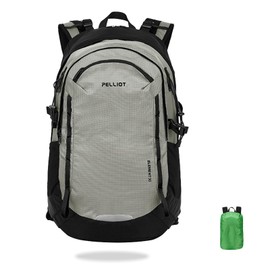 YSUJUAN 30L Hiking Daypack Waterproof Backpack for Women & Men Hiking Camping Outdoor Travel Day Backpack Pack with Rain Cove,Grey