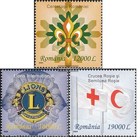 Romania 5885-5887 (complete.issue.) unmounted mint/never hinged ** MNH 2004 International Organizations (Stamps for collectors) Rotary/Lions/Freemason/Pathfinder