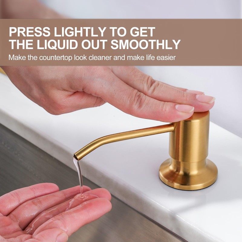 WOWOW Kitchen Faucet with Sprayer,Gold Single Handle High Arc Stainless