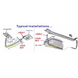 Mopar OEM Mopar Gas Fuel Tank J-BOLTS Kit A-Body Plymouth Dodge Dart Duster GTS Cuda