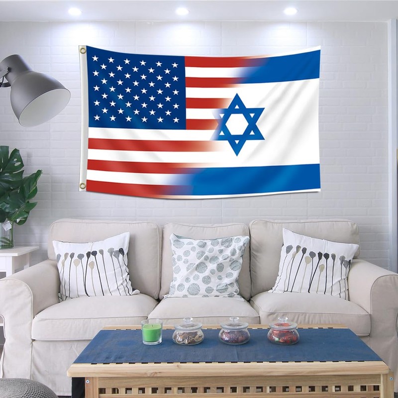 Fewern US Israel Flag American Israeli Friendship Flag (3x5Ft,Double-side) For