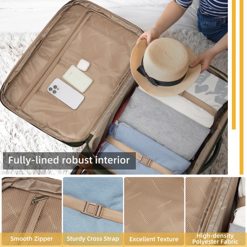 High Quality Fabric Luggage Sets 4 Pcs with Double Silent