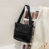 Underarm Bag Lattice Plain PU Simple Elegant Delicate Large Capacity