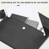 PATIKIL PU Leather A4 File Folder, Document Holder Filing Organizer
