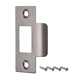 sourcing map Door Strike Plate 70mm x 40.3mm 304 Stainless Steel Door Frame Post Dark Grey