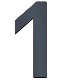 MOCAVI Design V4A Stainless Steel House Number Anthracite HS 20 Fine Structure Coated RAL 7016 Grey 15 cm Modern Numbers and Letters House Number: 1