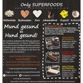 QCHEFS Glückmacher Chew Bone for Dental Care in Boys and Old Dogs, Chew Stick Dissolves in the Mouth and Stops Mouth Breakage, Brushes Teeth and Gum Disease