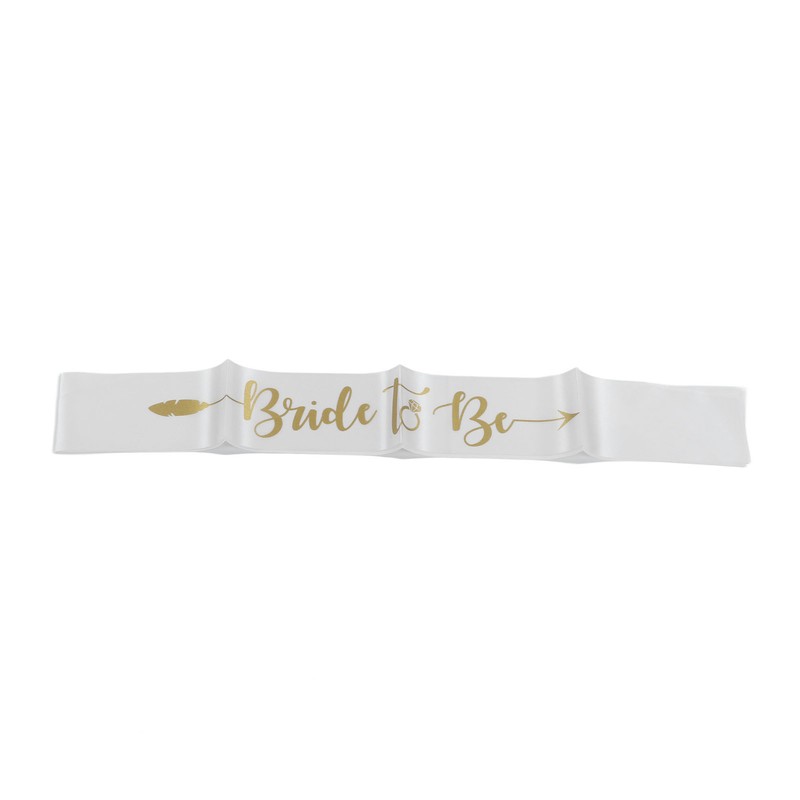 8Pcs Bride Bridesmaid Sash Gold Letters Hypoallergenic Material Wedding Bride