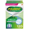 Polident 3 Minute Triple Mint Antibacterial Denture Cleanser Effervescent Tablets,