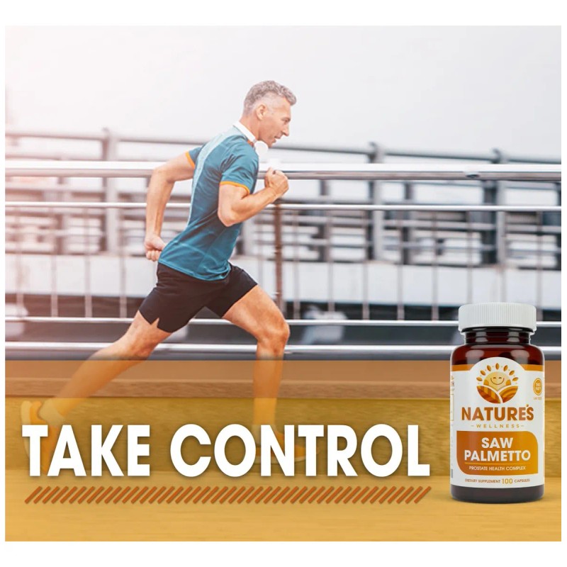 Nature's Wellness Saw Palmetto Suplemento Próstata 100 Caps