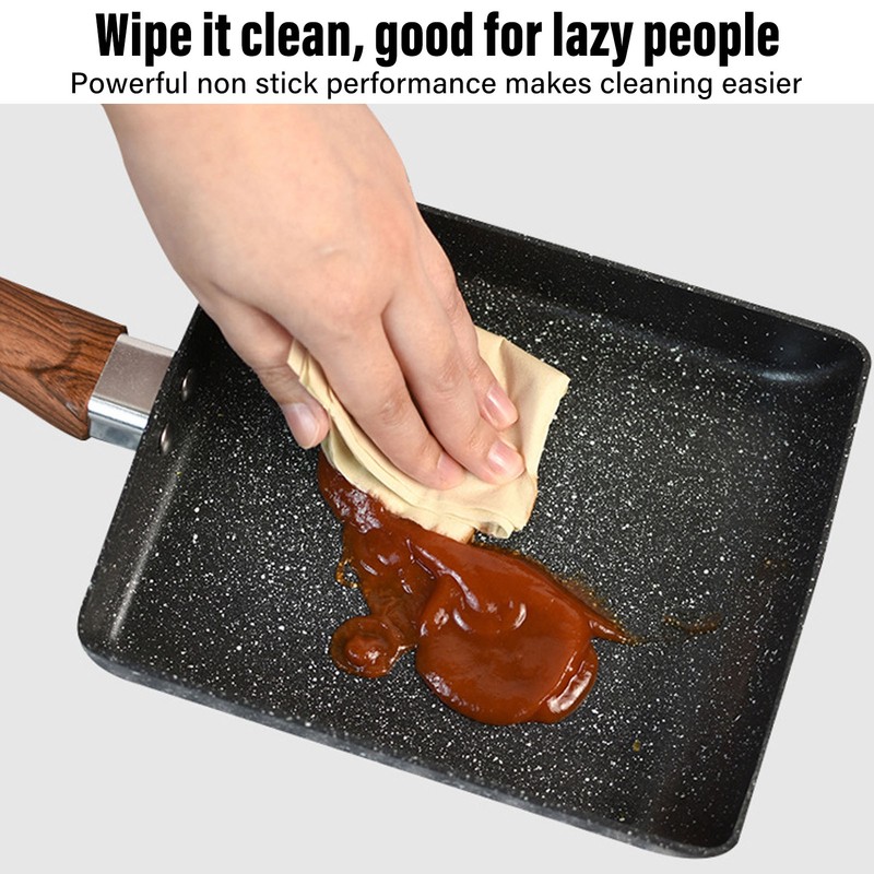 Breakfast Flat Pan Rectangle Non Stick Japanese Omelette Frying Pan
