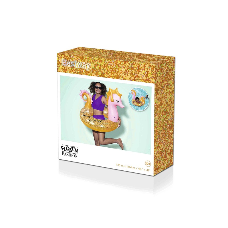 Bestway Swimming Ring "Glitter Seahorse" Diameter 115 x 104 cm