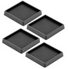 Glarks Black 4Pcs 2 x 2in Square Shape Non Slip