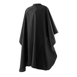 HAPVITAL Hairdressing Cape, Hair Cape for Adults, Children, Hair Dying, Beauty Apron, Family Haircut, Foldable, Adjustable, Professional Haircut Cape, Black, Hair Salon, Work Apron, clear