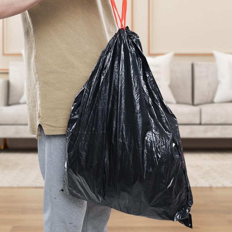 Cinkyou 5 Gallon Bathroom Trash Bags with Drawstring, Small Drawstring