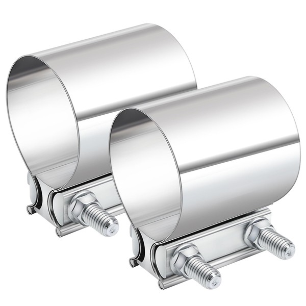 TERMUX 2.0 Inch Exhaust Clamp,2 In Butt Joint Band Clamp