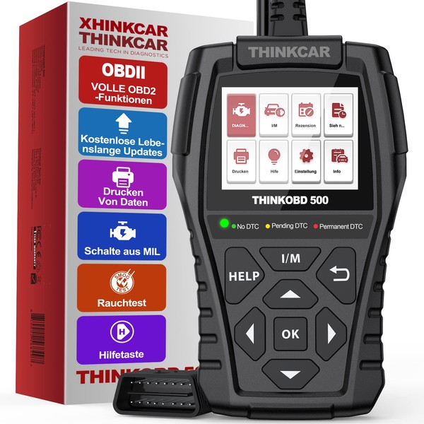 Thinkcar OBD2 Diagnosegerät, OBD500 Diagnosegerät Auto Große Größe & Deutsch