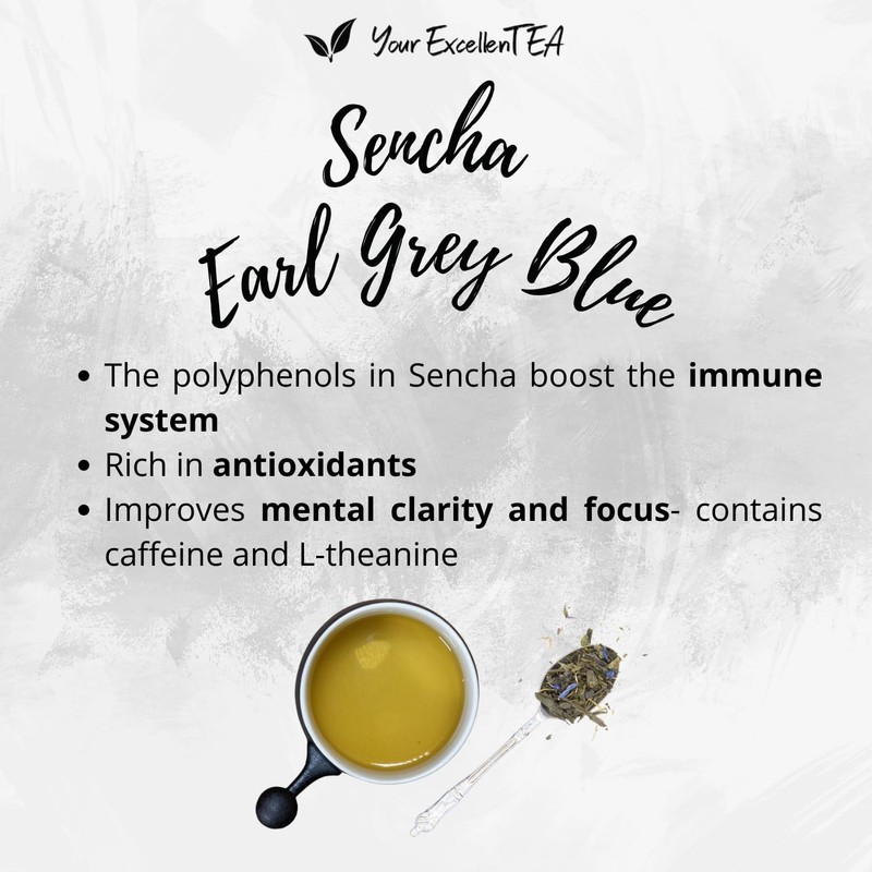 Sencha Green Earl Grey Blue Flower - China Green Loose