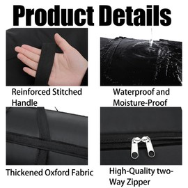 GIEEU 2 Pack 125L Extra Large Storage Bags, Heavy Duty Waterproof Oxford Moving Bags with Zips & Handles, Space Saving Organizer for Clothes, Bedding, Duvets and Moving, Sturdy Durable for Home Use