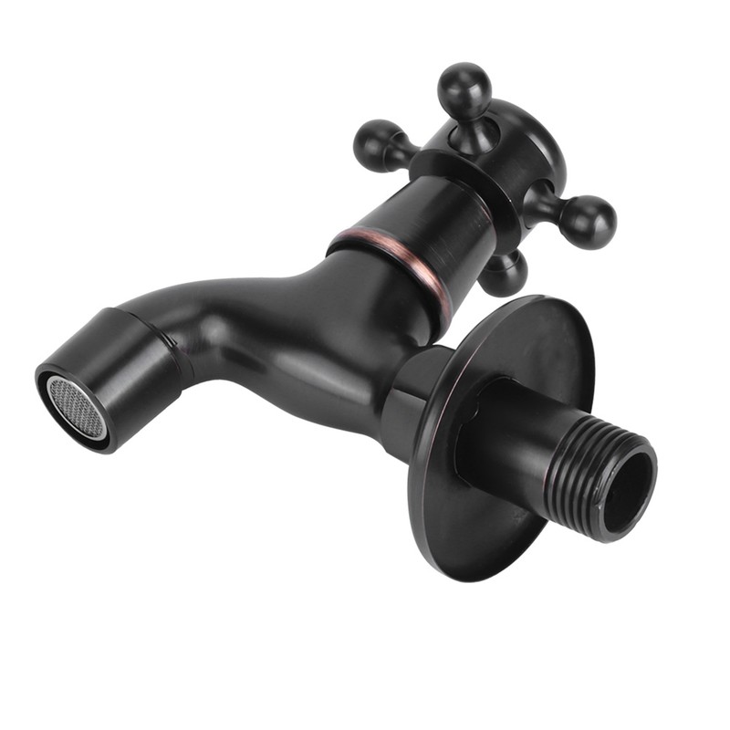 Retro Style Brass Single Handle Single Cold Quick Open Faucet