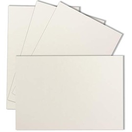 50 x Single Cards DIN A7 10.5 x 7.3 cm 240 g/m² Natural White – Blank Mini Cards Ideal for DIY Gift Tags, Name Cards & Business Cards