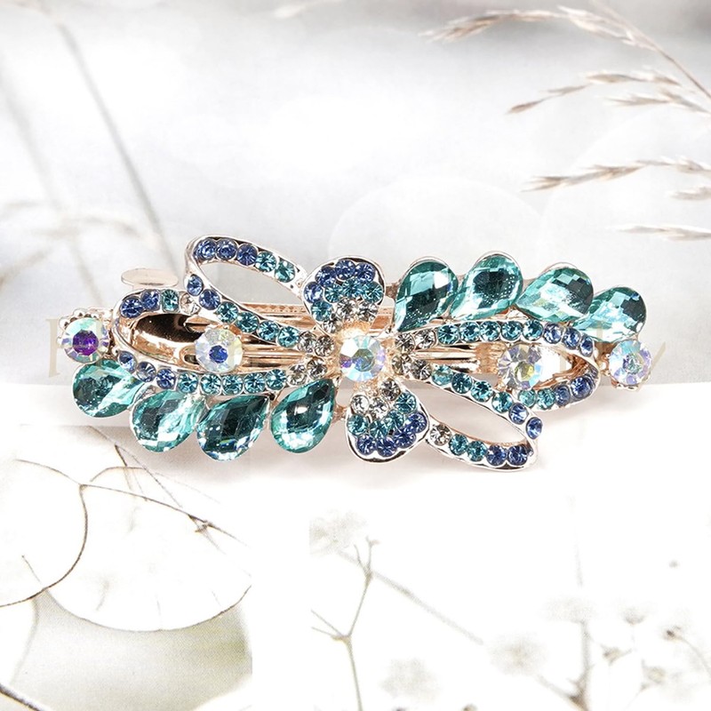 Herbeluemily Barrette, Bijou Stone, Metal Fittings, Hair Clip, Stylish, Adult,