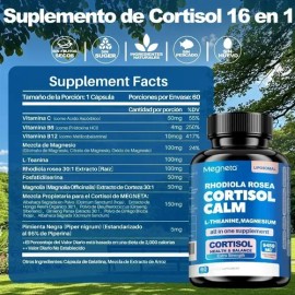 2x Magnesio  Rhodiola Y L-teanina Anti Estrés 60 Caps                                                                                                 