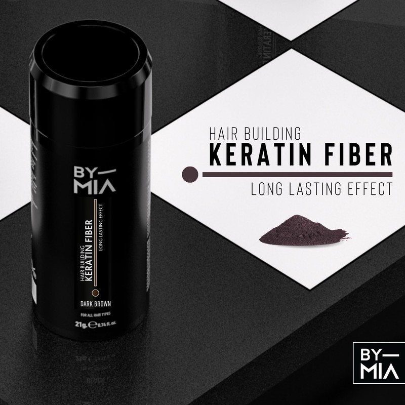 BY MIA Hair Building Keratin Fiber 21g | Dark Brown