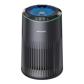 MORENTO Air Purifiers for Home, Small Air Purifier with Sleep Mode for Bedroom Office, Blue Ambient Light, 22dB, MR2566, Black, 1 Pack