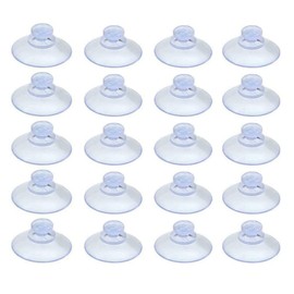 20PC Clear Suction Cups Mushroom Head Plastic Sucker Pads Kitchen Window Suckers(40mm)