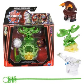 BAKUGAN Starter 3 Pack Special Attack Nillious Titanium Dragonoid Bruiser Custom Action Figure Collectible Cards Kids Toys for Boys and Girls