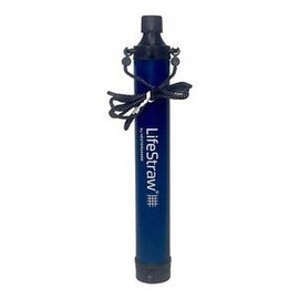 LifeStraw Personal Water Filter for Hiking, Camping, Travel, and Emergency Preparedness - Color: Dark Blue, Amount: 4