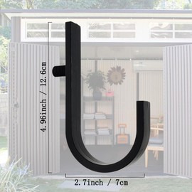 G GENLEAS 8pcs Storage Shed Hooks J Shaped Tool Hooks for Suncast/Craftsman Shed, Premium Plastic Garden and Garage Storage Shed Accessories(8J)