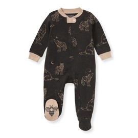 Burt's Bees Baby Boys Footed Pajamas, Sleep and Play Loose Fit, 100% Organic Cotton Soft One-piece PJs, Sizes NB to 6-9 Months
