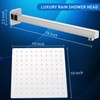 Voolan All Metal Shower Head with Extension Arm, Stainless Steel