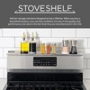 StoveShelf 30" Length Black Magnetic Shelf for Kitchen Stove -