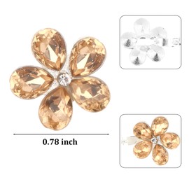 Bumlofa Golden Hair Clip Flower Set: 20 Pieces Small Hair Clips for Party, Braids & Hairstyles - Shiny Hair Accessories